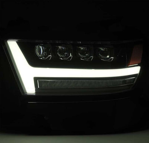 AlphaRex 19-20 Ram 1500HD NOVA LED Proj Headlights Plank Style Gloss Blk w/Activ Lght/Seq Signal/DRL - 880516