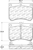 StopTech Street Touring 91-03 Ford Escort ZX2 / 92-95 Mazda MX-3 Front Brake Pads - 308.04730