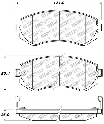 StopTech Performance 89-06/96 Nissan 240SX Front Brake Pads - 309.04220