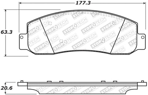 StopTech Street Select Brake Pads - Rear - 305.10690