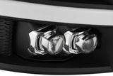 AlphaRex 07-13 Chevy 1500HD NOVA LED Proj Headlights Plank Style Matte Blk w/Activ Light/Seq Signal - 880209