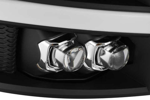 AlphaRex 07-13 Chevy 1500HD NOVA LED Proj Headlights Plank Style Gloss Blk w/Activ Light/Seq Signal - 880208