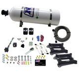 Nitrous Express Dual/4150/Alcohol Nitrous Kit (50-300HP) w/15lb Bottle - 30245-15