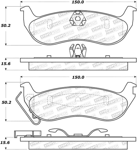 StopTech Street Select Brake Pads - 305.09320