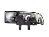 ANZO 1998-2005 Chevrolet S-10 Crystal Headlights Black - 111156