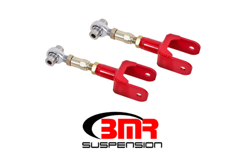 BMR 79-04 Fox Mustang Upper Control Arms On-Car Adj. Rod Ends - Red - UTCA041R