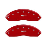 MGP Front set 2 Caliper Covers Engraved Front MGP Red finish silver ch - 16232FMGPRD