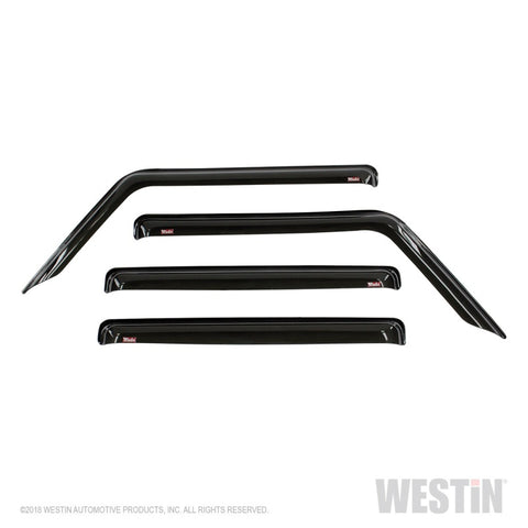 Westin 2018-2019 Jeep Wrangler JL Unlimited Wade Slim Wind Deflector 4pc - Smoke - 72-51404