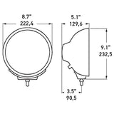 Hella Headlamp FF-ZFPO 0/180GR BLACK MG12 1F8 - 007560361