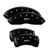 MGP 4 Caliper Covers Engraved Front & Rear MGP Black finish silver ch - 11204SMGPBK