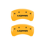 MGP 4 Caliper Covers Engraved Front & Rear MOPAR Yellow finish black ch - 42012SMOPYL