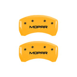 MGP 4 Caliper Covers Engraved Front & Rear MOPAR Yellow finish black ch - 32022SMOPYL