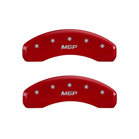 MGP Rear set 2 Caliper Covers Engraved Rear MGP Red finish silver ch - 25049RMGPRD