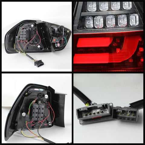 Spyder BMW E90 3-Series 06-08 4Dr LED Indicator LED Tail Lights Blk ALT-YD-BE9006-LBLED-G2-BK - 5071958