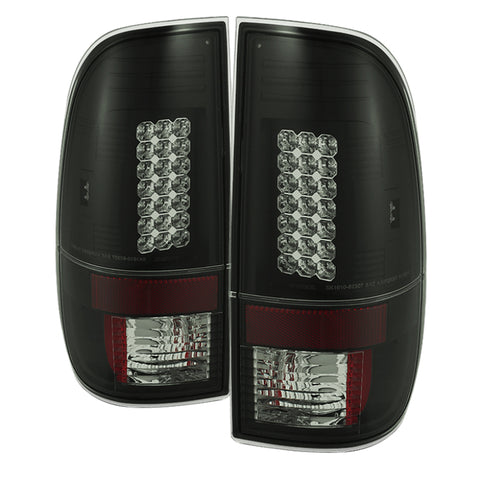 Spyder Ford F150 side 97-03/F250 Super Duty 99-07 LED Tail Lights Blk Smke ALT-YD-FF15097-LED-BSM - 5078179