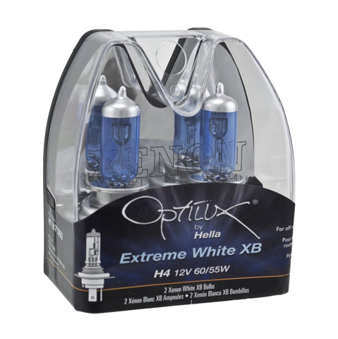 Hella Optilux 12V 60/55W H4/9003 P43t Extreme White XB Bulb (Pair) - H71071352