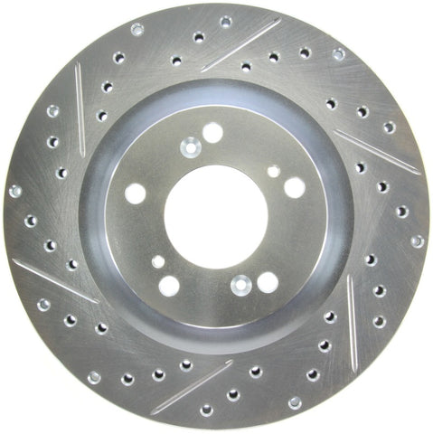 StopTech Select Sport 2000-2009 Honda S2000 Drilled and Slotted Front Right Brake Rotor - 227.40048R