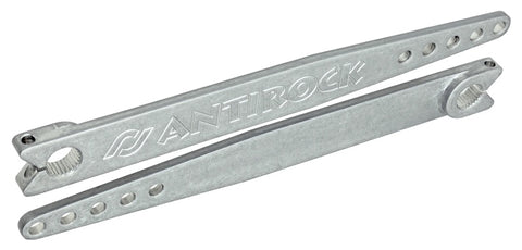 RockJock TJ/LJ Antirock Aluminum Sway Bar Arms 18in Long Machined Front Pair - CE-9904-18M