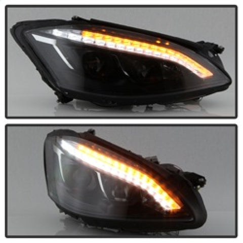 Spyder Mercedes W221 S Class 07-09 Headlights - HID Model Only - Black PRO-YD-MBW22107-HID-DRL-BK - 5083890