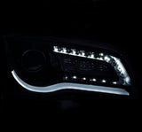 ANZO 2011-2014 Chrysler 300 Projector Headlights w/ Plank Style Design Black - 121495