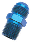 Russell Performance -16 AN to 1in NPT Straight Flare to Pipe (Blue) - 660530