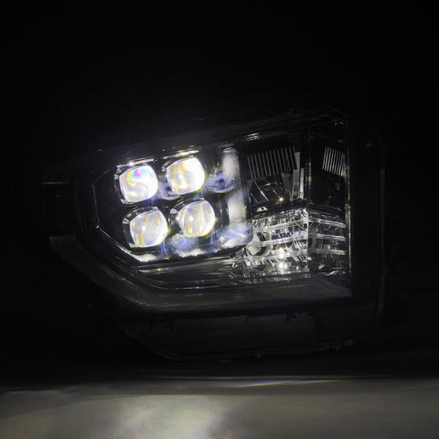 AlphaRex 14-21 Toyota Tundra NOVA-Series LED Proj Headlights Alpha-Blk w/Actv Light & Seq. Sig + DRL - 880832