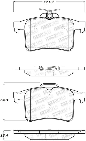 StopTech Street Brake Pads - Front - 308.14490