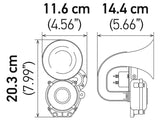 Hella Horn Kit Bx Black Air 1Tone 12/24V - 013410011