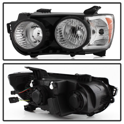 xTune 12-15 Chevy Sonic Driver Side Halogen Headlight - Black OEM Left (HD-JH-CSON12-BK-L) - 9943188