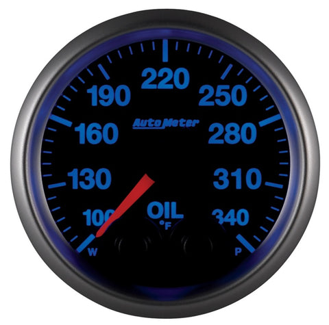 Autometer Elite 52mm 100-340 Deg F Oil Temp Peak & Warn w/ Electronic Control Gauge - 5640