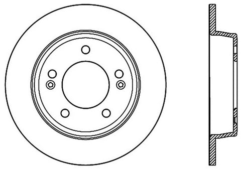 StopTech Sport Slotted 11-17 Hyundai Elantra Rear Left Slotted Rotor - 126.51043SL