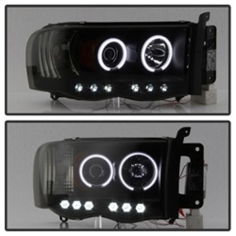 Spyder Dodge Ram 1500 02-05 03-05 Projector Headlights CCFL Halo LED Blk Smke PRO-YD-DR02-CCFL-BSM - 5078797