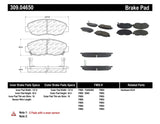 StopTech Performance 97-99 Acura CL / 94-97 Honda Accord Coupe / 90-97 Accord Sedan Front Brake Pad - 309.04650