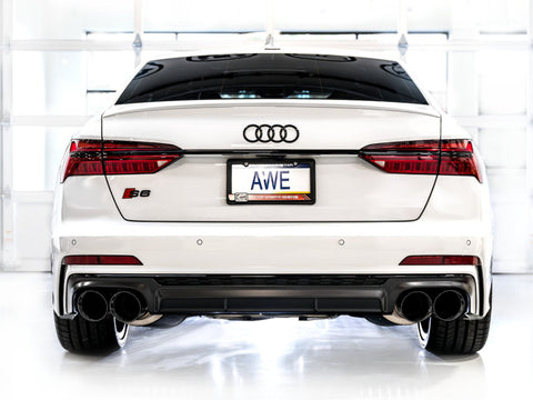 AWE Tuning 19-23 Audi C8 S6/S7 2.9T V6 AWD Track Edition Exhaust - Diamond Black Tips - 3020-43109