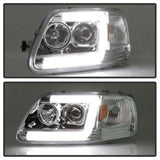 Spyder 97-03 Ford F-150 (After 6/1997) V2 Proj Headlights DRL LED - Chrm (PRO-YD-FF15097V2-LB-C) - 5084644