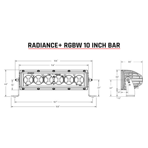 Rigid Industries Radiance+ 10in. RGBW Light Bar - 210053