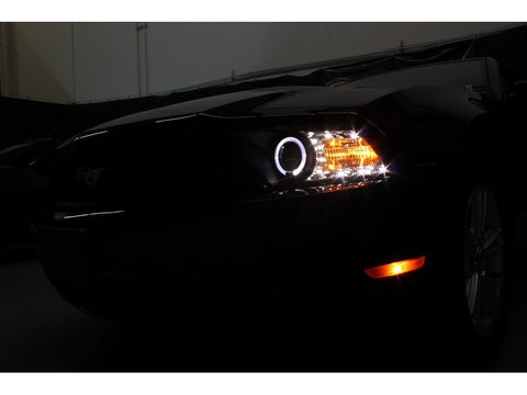 Spyder Ford Mustang 99-04 Projector Headlights LED Halo Black High H1 Low H1 PRO-YD-FM99-1PC-AM-BK - 5010445