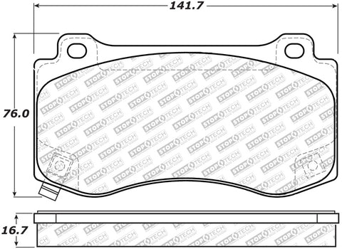 StopTech Street Select Brake Pads - Rear - 305.11490