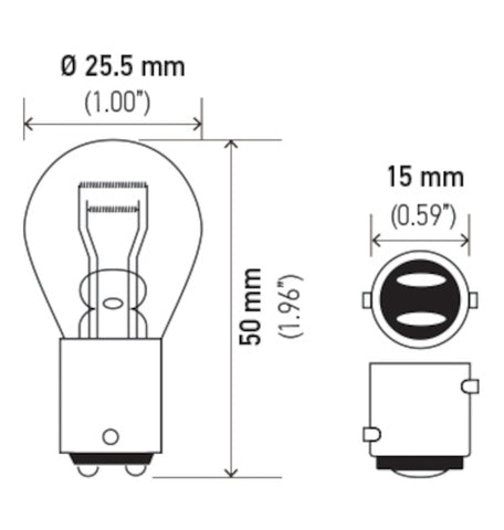 Hella Bulb 1157 12V 27/8W BAY15d S8 - 1157