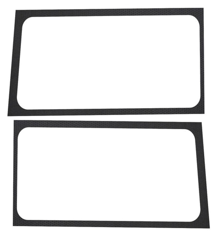 DEI 18-23 Jeep Wrangler JL 2-Door Boom Mat Rear Side Window Trim - 2 Piece - Black Leather Look - 50272