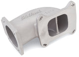 Edelbrock Low Profile Intake Elbow 90mm Throttle Body to Square-Bore Flange As-Cast Finish - 3848