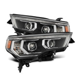 AlphaRex 14-22 Toyota 4Runner LUXX-Series LED Proj Headlights Blk w/Actv Light & Seq. Sig + DRL - 880811