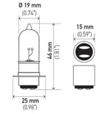 Hella Bulb 3625 6V 25/25W Px15D T6 - A3625