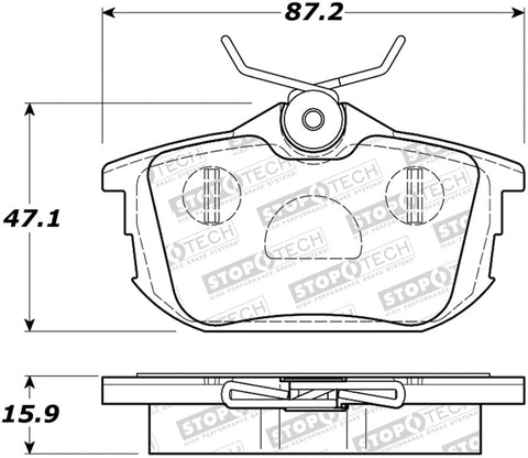 StopTech Street Brake Pads - 308.08380