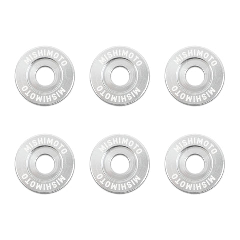 Mishimoto Large Fender Washer Kit (6pcs) - Silver - MMFW-LG-6SL