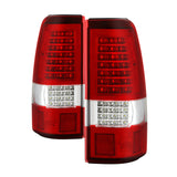 xTune 03-06 Chevrolet Silverado 1500/2500HD LED Tail Lights - Red Clear (ALT-JH-CSIL03-CS-RC) - 9037665