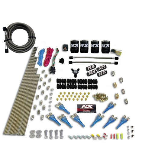 Nitrous Express 8 Cyl Shark Direct Port 4 Solenoids Nitrous Kit (200-600HP) w/o Bottle - 90006-00