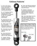 Ridetech HQ Series Shock Absorber Single Adjustable 4.75in Stroke Eye/Stud Mounting 8.55in x 13.3in - 22149845