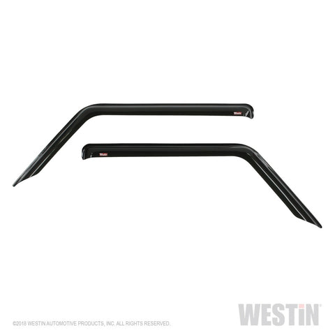 Westin 2018-2019 Jeep Wrangler JL Wade Slim Wind Deflector 2pc - Smoke - 72-51468