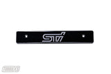 Turbo XS 08-14 Subaru WRX/STi Billet Aluminum License Plate Delete Black Machined STi Logo - WS08-LPD-BLK-STI